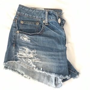American Eagle hi-rise distressed shorts